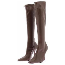 Autre Marque Bottes à talons en cuir marron Marron