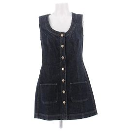 Autre Marque FRAME Denim Mini Dress Navy Blue Cotton Navy blue