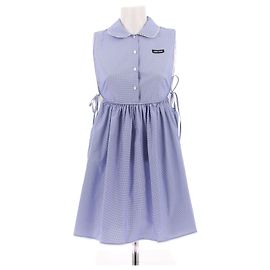 Miu Miu Mini abito a quadretti Vichy Blu