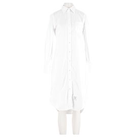 Vestido de algodão branco Thom Browne Branco