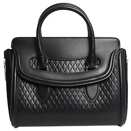 Borsa Alexander McQueen Heroine in pelle nera Nero