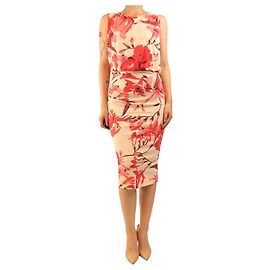 Autre Marque Robe midi imprimée florale Ivona rose - size UK 10 Rose