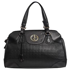 Giorgio Armani Borsa a tracolla matelassé nera Nero