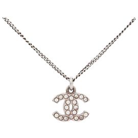 Chanel Collana di strass Silver Coco Mark 08V Argento