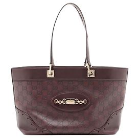 Bolsa de ombro em couro Guccissima marrom Marrom