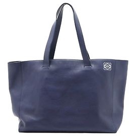 Loewe Blue Anagram Leather tote bag Blue