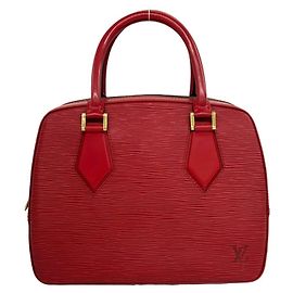 Bolso de mano Louis Vuitton Vintage Sablon de cuero Epi Roja