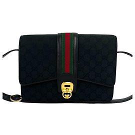 Borsa a tracolla GUCCI Old Gucci Sherry Line Nero Rosso Verde