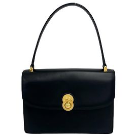 Céline Mini mala tote em couro Celine Vintage Starball Logo Hardware Preto