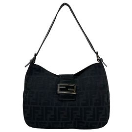 FENDI Vintage Zucca FF Pattern Handtasche Schwarz
