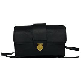 Borsa a tracolla in pelle vintage Yves Saint Laurent Nero