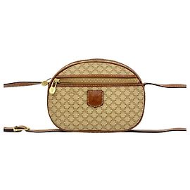 Céline Celine Vintage Macadam Blazon Triomphe Logo Mini Shoulder Bag Brown