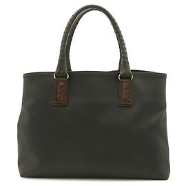 Bottega Veneta Marco Polo Tote Bag Black Dark brown