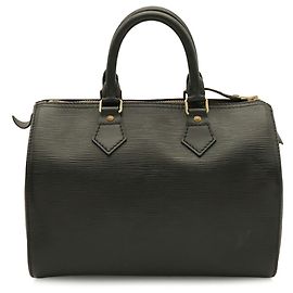 Louis Vuitton Epi Speedy 25 Handbag Black Other