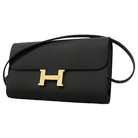 Hermès Hermes Constance Tougo Geldbörse Schwarz