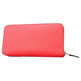 Hermès Cartera larga Hermes Azap en Rose Azalee Rosa