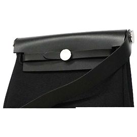 Hermès Hermes Herbag Zip Mini Schultertasche Schwarz
