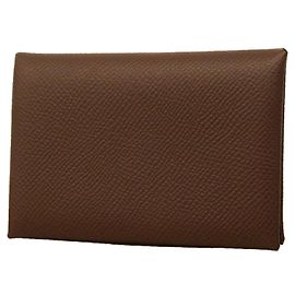 Hermès Hermes Calvi Duo Portafoglio/Portamonete Marrone