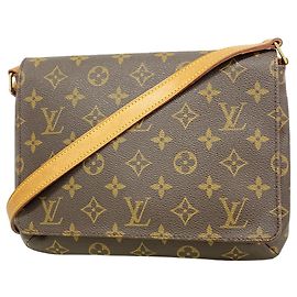 Louis Vuitton Monogram Musette Tango Schultertasche Braun