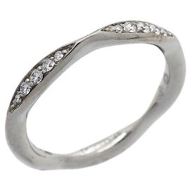 Chanel Camellia Band Ring in Platinum with Diamond Other