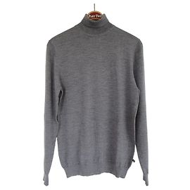 Autre Marque Matinique grauer Rollkragenpullover aus Merinowolle Grau