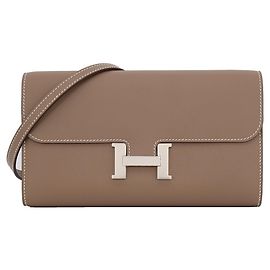 Hermès Hermes Constance To Go Long Wallet Taupe