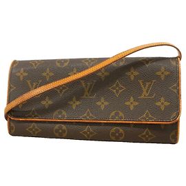 Bolsa de Ombro Louis Vuitton Monogram Pochette Twin GM Marrom