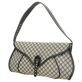 Céline Bolsa Celine Macadam em lona de nylon Marrom Preto