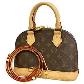 Louis Vuitton Alma BB Monogram Handbag Brown