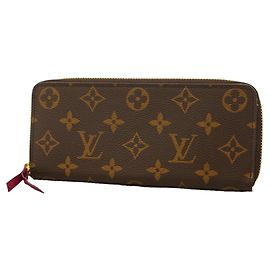 Louis Vuitton Monogram Portefeuille Clemence Long Wallet Fuschia