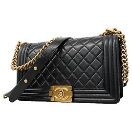 Bolso de hombro Chanel Boy Chain Negro