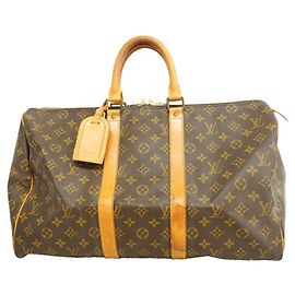 Louis Vuitton Boston Monogram Keepall 45 Marrone