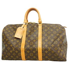 Louis Vuitton Boston Monogram Keepall 45 Brown