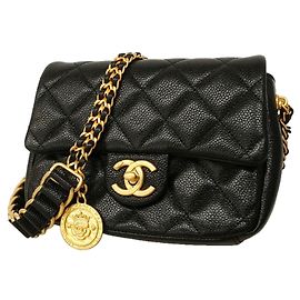 Borsa a tracolla Chanel Mini Matelassé con catena Nero