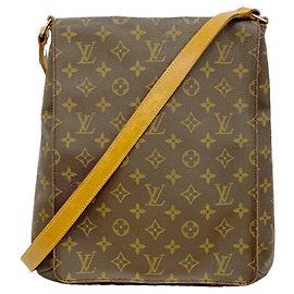 Bolso de hombro Louis Vuitton Monogram Musette Castaño