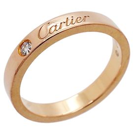 Anillo Cartier C de en oro rosa 18K con diamante Otro