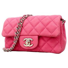 Borsa a tracolla Chanel Matelassé con catena Rosa