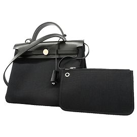 Hermès Hermes Herbag Zip PM Handtasche Schwarz