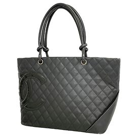 Chanel Cambon Tote Bag aus Lammleder Schwarz