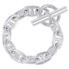 Hermès Pulsera Hermes Chaine d'Ancre GM Plata