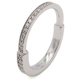 Autre Marque Tiffany & Co. Full Pave Diamond Band Ring Golden