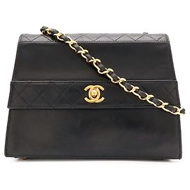 Borsa a tracolla Chanel Matelassé Coco Mark Chain Nero