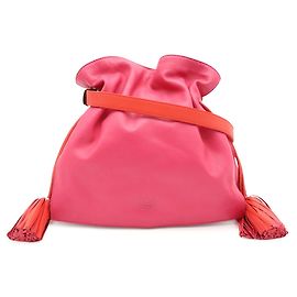 Bolsa de Ombro Loewe Flamenco 30 Anagram Rosa Laranja