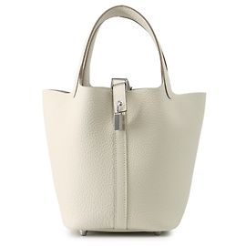 Hermès Bolsa Hermes Picotin Lock PM na cor Ivory Cru