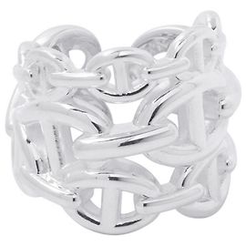 Hermès Anillo Banda Hermes Silver 925 Otro