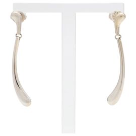 Autre Marque Pendientes Elsa Peretti Elongated Teardrop de Tiffany & Co. Plata