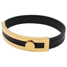 Hermès Hermes Puspus Charm Bracelet Black Golden