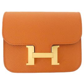 Hermès Cartera Hermes Constance Slim 082060CC Naranja