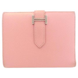 Hermès Cartera Hermes Bearn Compact Verso Rosa