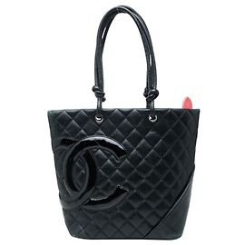 Chanel Cambon Line Coco Mark Tote Bag Black